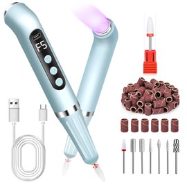 LIERKISS Nail Drill Cordless UV Nail Lamp 2 in 1 Nail Drill Professional, E Filer for Nails Electric Nail File Portable with Small UV Light for Gel Nail Acrylic Nail Polishing Curing Manicure Pedicure