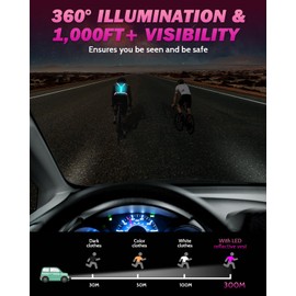 Fitense LED Reflective Running Vest with Phone Holder, 5 Colors Light Up Running Vest Rechargeable Running Lights for Runners High Visibility Reflective Running Gear, Adjustable for Men and Women