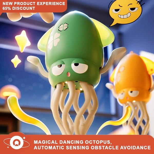 Electric Crawling Octopus Toy with LED Lights & Music, Crazy