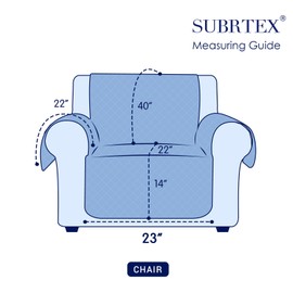 SUBRTEX Chair Cover Reversible Sofa Couch Slipcover Quilted Furniture Protector with Elastic Straps Washable Armchair for Living Room for Kids Pets (Chair, Sand)