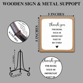 Funny Desk Decor, Thank You For Being Such A Part Of My Story Wooden Sign with Stand, Cute Desk Cubicle Accessories, Desk Decor for Women, Funny Signs for Office Bedroom Desk Decoration Shelf-A30