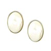 Jewelry Shop M e0101 Pearl, Oval Simple Earrings, Pearl
