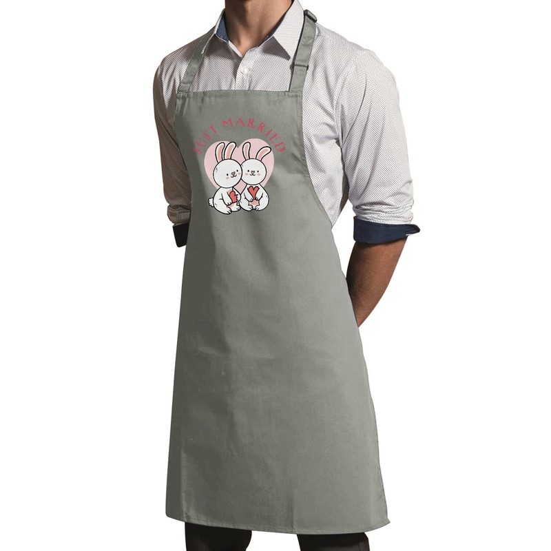 Fabulous Premium Kitchen Apron Just Married Newlywed Anniversary Celebration Gift