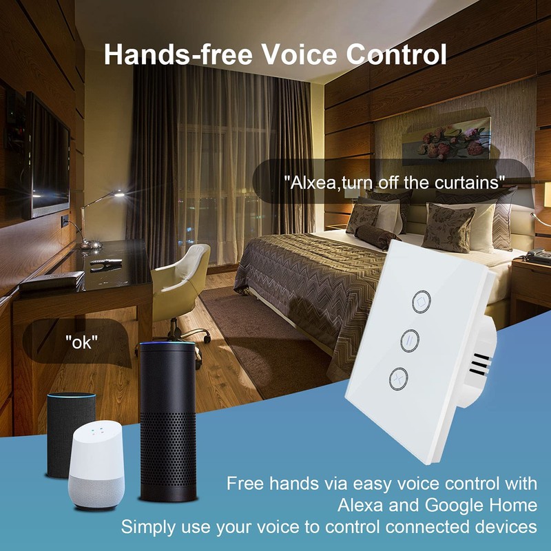 Alexa Roller Shutter Switch, WiFi Roller Shutter Switch, Smart Blinds