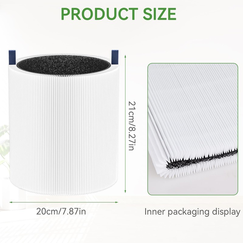 511 True HEPA Filter Replacement Compatible with Blueair Blue Pure