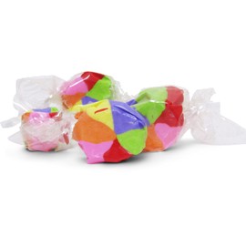 Gourmet Tutti Frutti Taffy Chews by It's Delish –8 Oz Bulk Bag – Chewy Fluffy Individually Wrapped Sweet & Juicy Soft Candy Taffies - USA Made & Certified Kosher