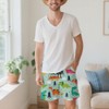 Men's Swim Trunks with Mesh Lining Cartoon Dinosaurs Board Shorts