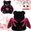 PHITECUS Emo Gothic Bear Plush with Wings - Cute Creepy