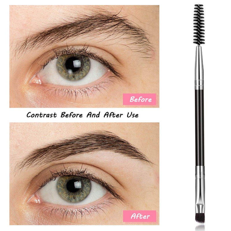12 Packs Eyebrow Spoolie Brush and Angled Brow Brush, Multi-functional