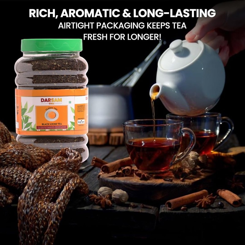 Darsam Assam Black Tea 17.6 oz (500 g) Whole Leaf,