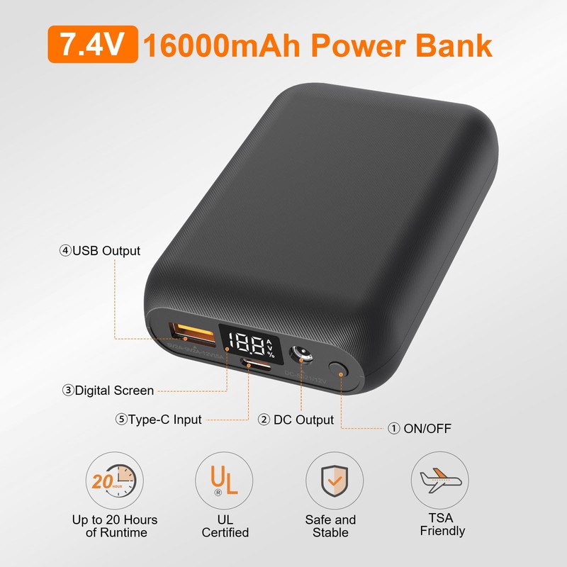 Sevdiea Heated Vest for Women with 16000mAh 7.4V Battery Pack