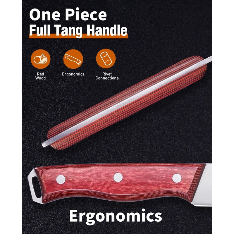 Naitesen 2PCS All Purpose Kitchen Shears and Brisket Carving Knife
