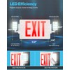 Sunco Double Sided LED Emergency EXIT Sign, Two LED Lights,