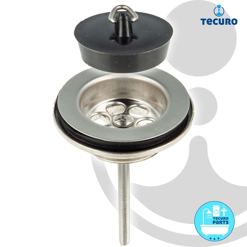tecuro - 90505 Universal Drain Valve Drain Fitting with Plug