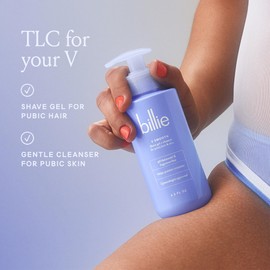 Billie - V Smooth - Shave Gel + Cleanser for Pubic Hair & Skin - pH-Balanced - Fragrance-Free - Gynecologist-Approved - 6.5 oz. | Billie