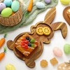 Farmhouse Bunny Serving Wood Trays (Set of 1),Nesting Rabbit-Shaped Wooden