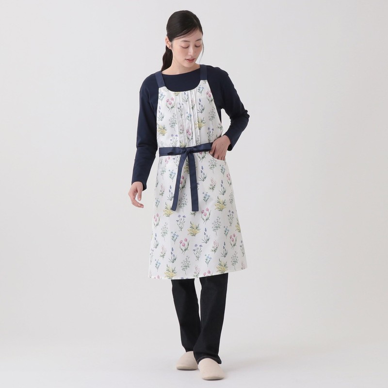 Afternoon Tea Living Apron, JJ03 Flower Apron, navy