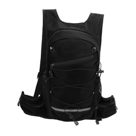 Bike Backpack Waterproof Folding Ultra Lightweight Nylon Bike Hydration Backpack for Outdoor Cycling Hiking Black