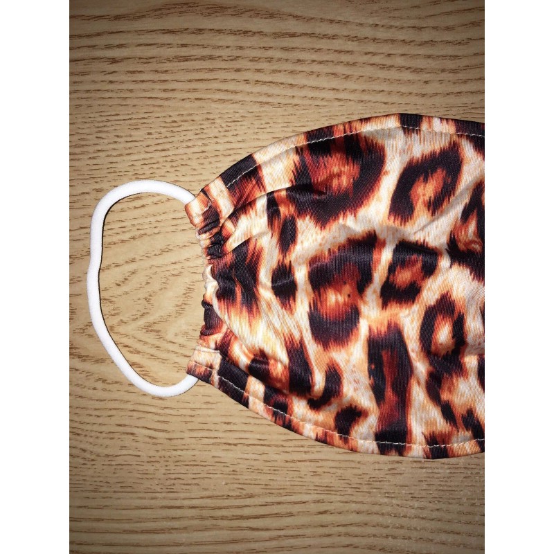 New Brown Black Beige Animal Print Face Mask