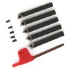 5Pcs 1/4in Indexable Turning Tool Set Cemented Carbide Machining Lathes
