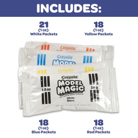 Crayola Model Magic (75ct), Kids Modeling Clay Alternative, 1oz, Bulk Art Supplies for Kids, Teacher Classroom Must Have, Air Dry Clay, Modeling Material, 3+