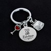 MADHAHEFU Birthday Gifts Live Laugh Love Birthday Keychains for Women