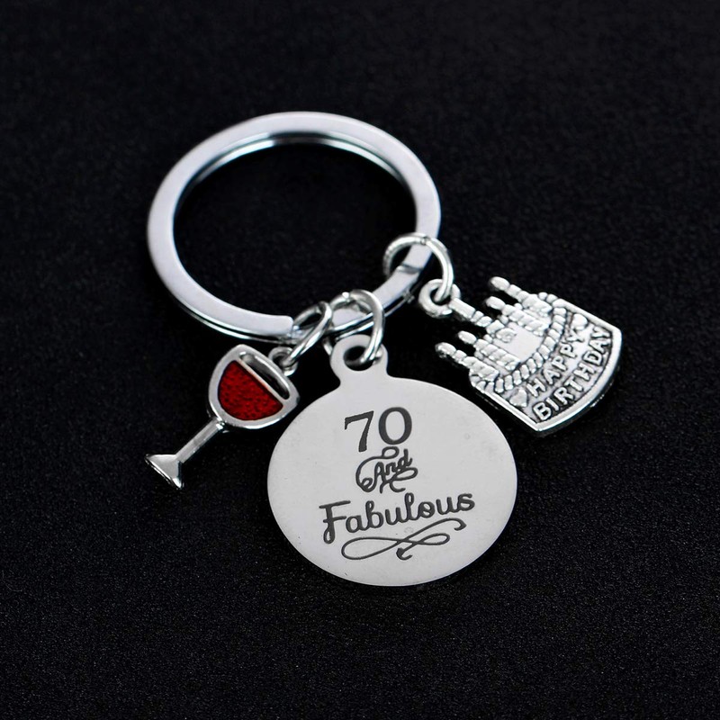MADHAHEFU Birthday Gifts Live Laugh Love Birthday Keychains for Women