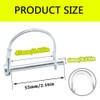 Ruidee 5 Pcs D-Shape 6x55mm Wire Lock Pin Heavy Duty