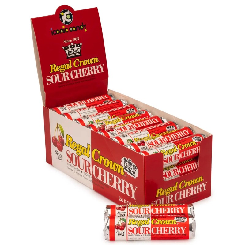 Regal Crown Sour Cherry Candy Rolls | Traditional Sour Cherries