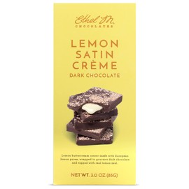 Ethel M Chocolates Small-Batch Gourmet Dark Chocolate Bar with Artisanal Lemon Satin Crème Topped with Real Lemon Zest (85g)
