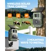 Solar Trail Camera 64MP 4K, 6000mAh Wildlife Camera with Night