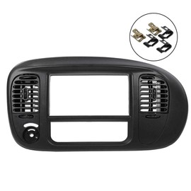 PIT66 Center Dash Panel Bezel, Compatible with Ford F150 2000-2003/ Expedition 2000-2002 Black Color