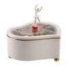 Heart shaped Dance Ballet Music Box Jewelry Spinning Music Box