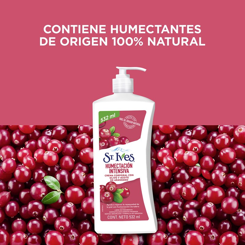 Crema Corporal ST.IVES Olivo y Aceite de Arándano 532 ml