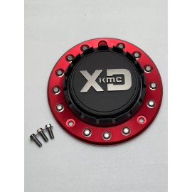 KMC XD Series Satin Black W/Red Base & Screws Wheel Center Cap M1050RED M-1050