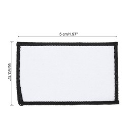 sourcing map 8pcs Sublimation Patch Blank, 3.15"x1.97" Fabric Iron-on Blank Heat Transfer Repair Patch for DIY Crafts Caps Clothes Shoes Bags Uniforms, White