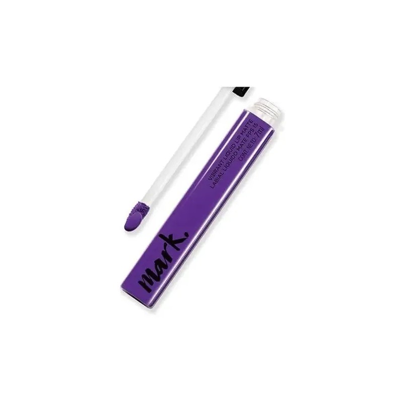 Labial Líquido Mate Fps 15 Mark Avon Color Morado Místico