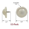 Cream Higbee Screw Buttons for Roller Shade Ring Pulls &