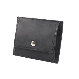 Boosters Coin Case, Coin Purse, Genuine Italian Leather, Wallet, Bill Holder, Men's, Boosters Pueblo, Box Shaped Coin Case with Card Case, Nero (Black)
