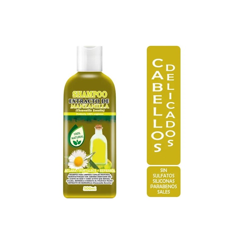 Shampoo Extracto De Manzanilla Natural 500ml Envió Gratis