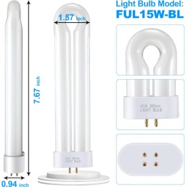 Unbranded Bug Zapper Light Bulb Replacement for 15W Bug Zapper with 4-Pin Base Ful 15W-BL