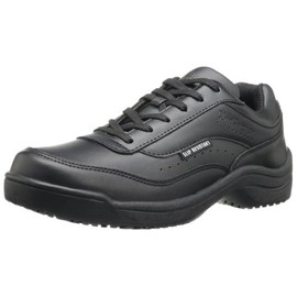 Skidbuster 5075 Women's Leather Slip Resistant Athletic Shoe,Black,9 M US