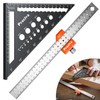 Woodworking Set Square Tool, Preciva 7inch Metric Triangle Ruler 12inch
