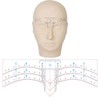 50pcs Disposable Eyebrow Ruler Stickers Eyebrow Position Ruler Guide Sticker
