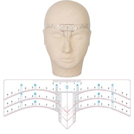 50pcs Disposable Eyebrow Ruler Stickers Eyebrow Position Ruler Guide Sticker Microblading Tattoo Measurement Tools for Permanent Makeup (50pcs/bag)