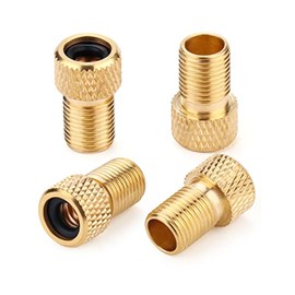 AstroAI Presta Valve Adapter, Convert Presta to Schrader Brass Adapter for Mountain Bikes, E-Bikes and Racing Bikes, Inflate Tire by Standard Pump or Air Compressor (4 Pack)