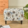 Eco-Ancheng Stretch Ottoman Cover Rectangular Storage Ottoman Slipcover Footrest Stool