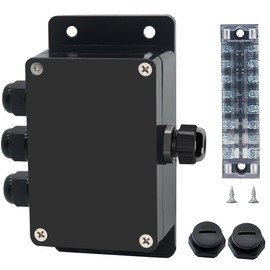 Otdorpatio Project BoxI P67 Outdoor Waterproof box Electronic Junction Box with 15A 600V 8P Barrier Terminal 1IN/3Out Electrical Boxes 3.9x2.7x2 inch