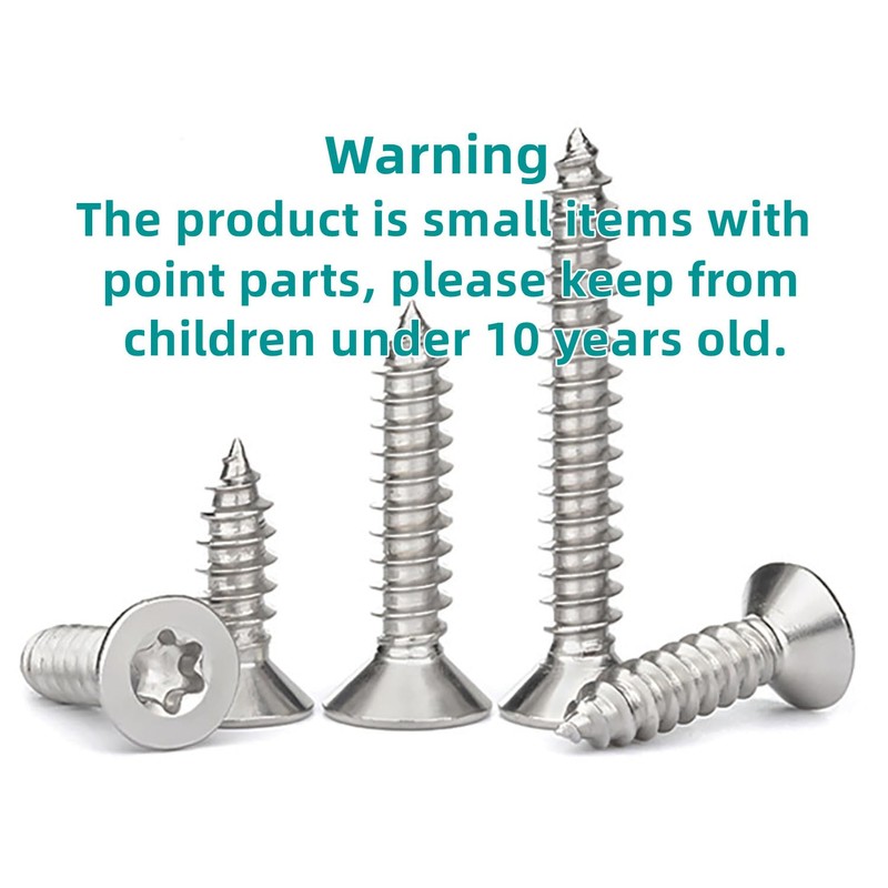 M5 x 45 mm Torx Countersunk Wood Screws 304 Stainless