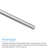 sourcing map Fully Threaded Rod M6 x 160 mm 1